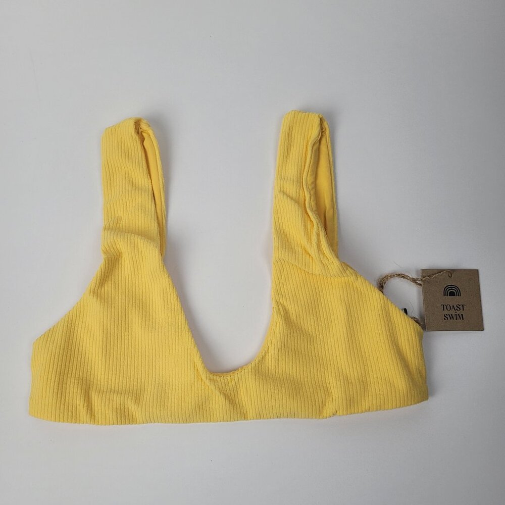 FREE PEOPLE Toast Swimwear Signature Scoop Top - Sz S Sunset